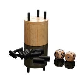 BestSaller Wooden ‘Super Six’ - Also Suitable for Travel - 36 Game Sticks and 2 Dice - Natural, natural