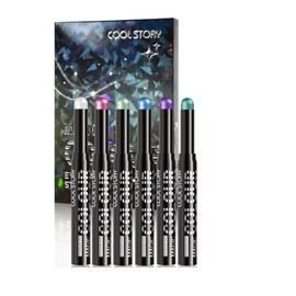 6 Farben Body Glitter Holografischer Glitter Körper Schimmernder, Kosmetischer Glitzer für Gesicht, Körper und Haare, Highlighter Make up Puder, Festival und Party Beauty Make-up-D