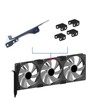 3 Fan Mounts PCI Slot Bracket 20 Screws 4 Ports