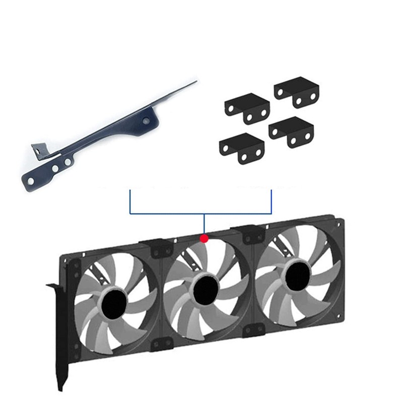 3 Fan Mounts PCI Slot Bracket 20 Screws 4 Ports