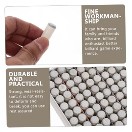 WHAMVOX 100pcs Tip Replacements for Billiard Cues Lightweight Pool Stick Necessity Easy to Store for Billiard Enthusiasts and Friends