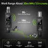 Riworal Wireless XLR Transmitter and Receiver Rechargeable Mic Adapter UHF