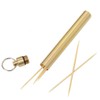 Pocket Toothpick Holder, 2 Pcs Brass Waterproof Toothpicks Box with