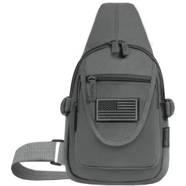 East West U.S.A 13" Tactical Military Sling Chest Utility Pack Bag - Grey