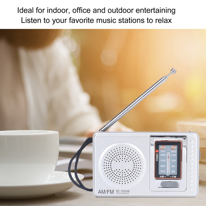 AM FM Radio Battery Power Supply Waterproof Plastic Material Portable