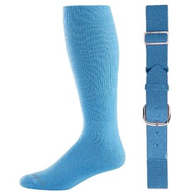 Joe's USA Baseball Socks & Belt, Intermediate- Light Blue