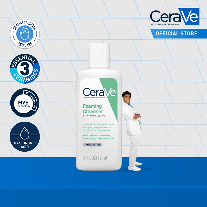 CeraVe Foaming Cleanser - For Normal to Oily Skin (88ml