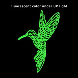 ZIRO Fluorescence PLA Filament 1.75mm, Luminous ONLY by UV Light, Glow Effect 3D Printer Filament PLA,1KG Spool, Dimensional Accuracy +/- 0.03mm, fit Most FDM 3D Printers, Fluo Green