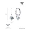 Moissanite Creole Earrings with Certificate of Authenticity 925 Sterling Silver