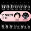 Gel Nail Kit, 240Pcs Short Almond Nail Tips, 15g Glue