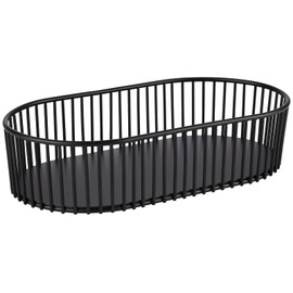 APS Urban Basket 29 x 16 cm Height 7 cm Oval Metal Black