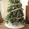 LimBridge Knitted Christmas Tree Skirt: 36 Inch Cream 5-Circle Edge