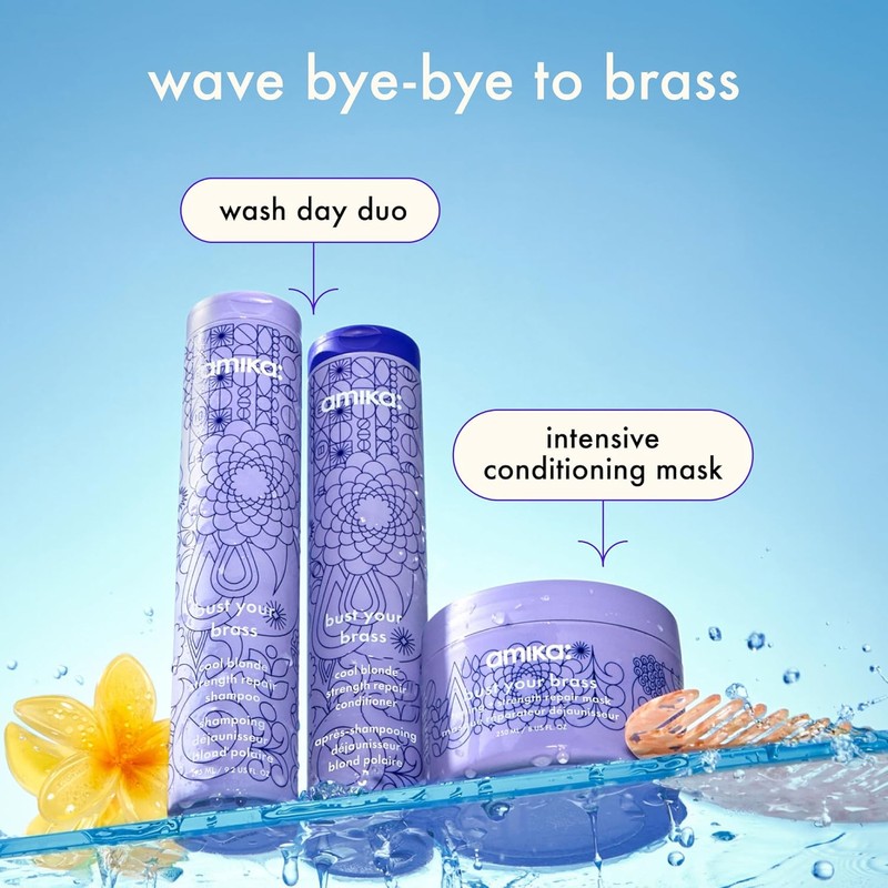 amika bust your brass cool blonde repair shampoo