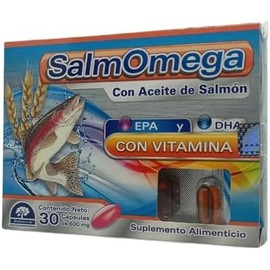 Salmomega 30 capsulas Suplemento para una Óptima Salud Cerebral con Aceite de Salmón EPA y DHA