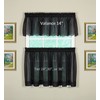 Today's Curtain Emelia Original Voile Tier Pair, 30", Black, 60"