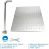 NearMoon Square Rain Shower Head With Extension Arm, Large Stainless
