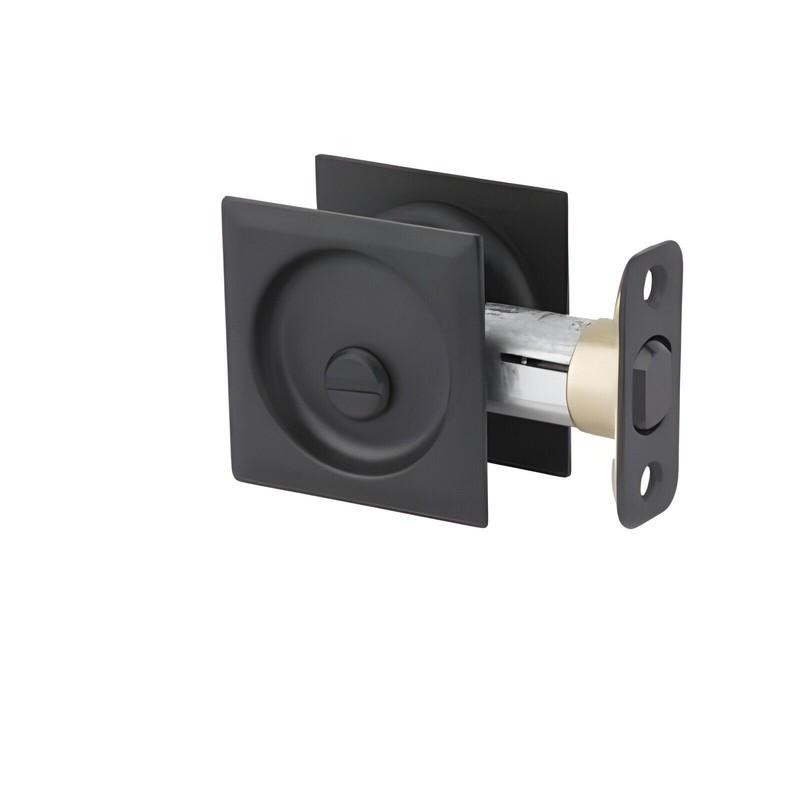 Kwikset 335 514 SQT Square Privacy Bed/Bath Pocket Door Lock,