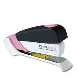 Pink Ribbon Desktop Stapler, 20-Sheet Capacity, Black/Pink by ACCENTRA, INC. (Catalog Category: Paper, Pens & Desk Supplies / Staplers / Desktop)