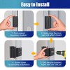 Door Reinforcement Lock Withstands 800lbs of Force - Black Extra