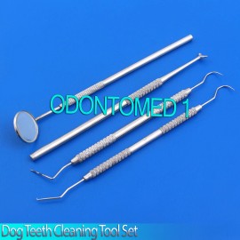 ODM 4 Pc Set Dog Teeth Cleaning Tool Dental Pick Probes New, PR-0067
