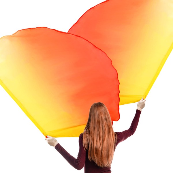 2pcs Semicircle Worship Flag, 55.1x36.2 Inch Praise Flags with 2