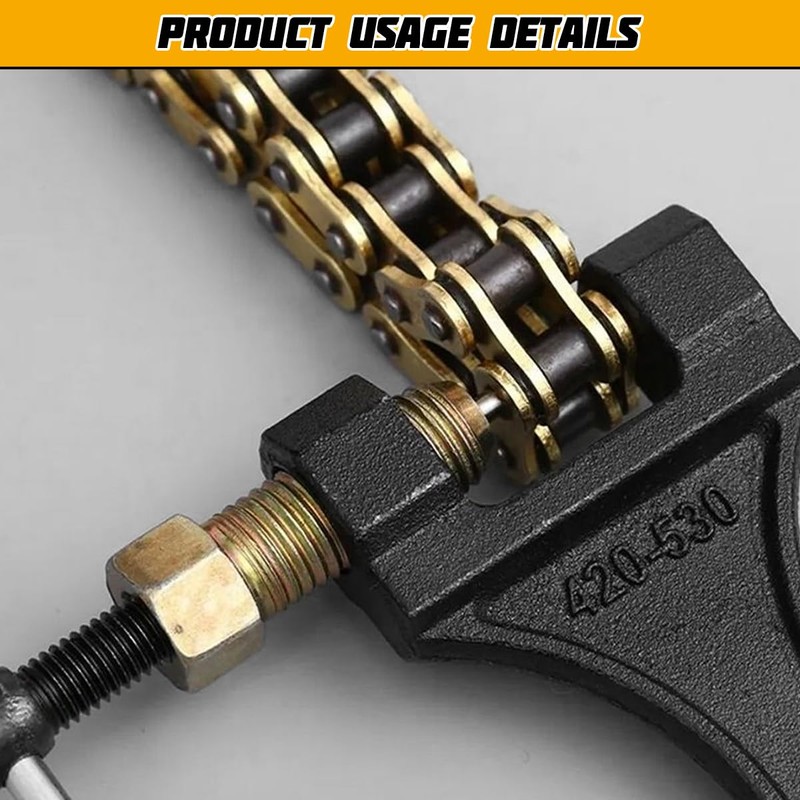 Norkmdi Motorcycle Chain Breaker Tool, # 420-530 Roller Chain Link