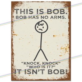 This Is Bob Metal Bar Sign Father's Day Gift Man Cave Tin Retro Vintage Hanging Wall Plaque Kitchen Shed Garage. Small (15cm x 10cm)