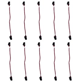 Hat Retaining Clip, 10 Pieces Anti-Wind Hat Band Clips, Golf Cycling Fishing Sun UV Protection Hat Wind Lanyard Cord Clips Rope, red