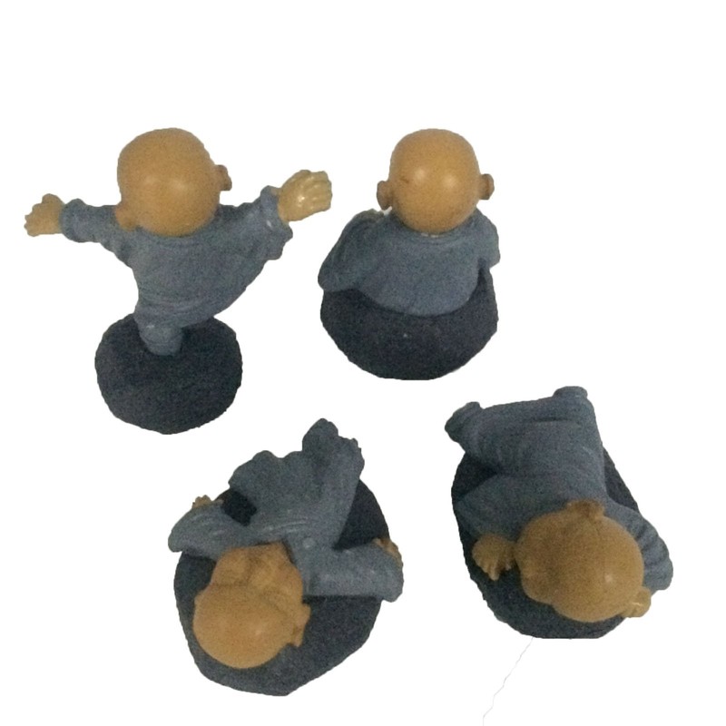 Funshowcase Monk Zen Garden Miniature 4 in Set, Blue