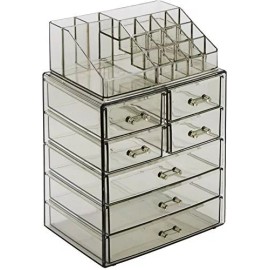 N Organizador Para Maquillaje De Acrilico 7 Cajones Gris
