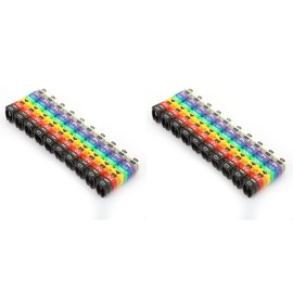 0-9 Coded Clip-On Wire Markers, 6Mm2 Number Tube Wire Number Label, Plastic Cable Identification Wire Cable Marker, Suitable 6.0 to 7.0mm Cable, 10