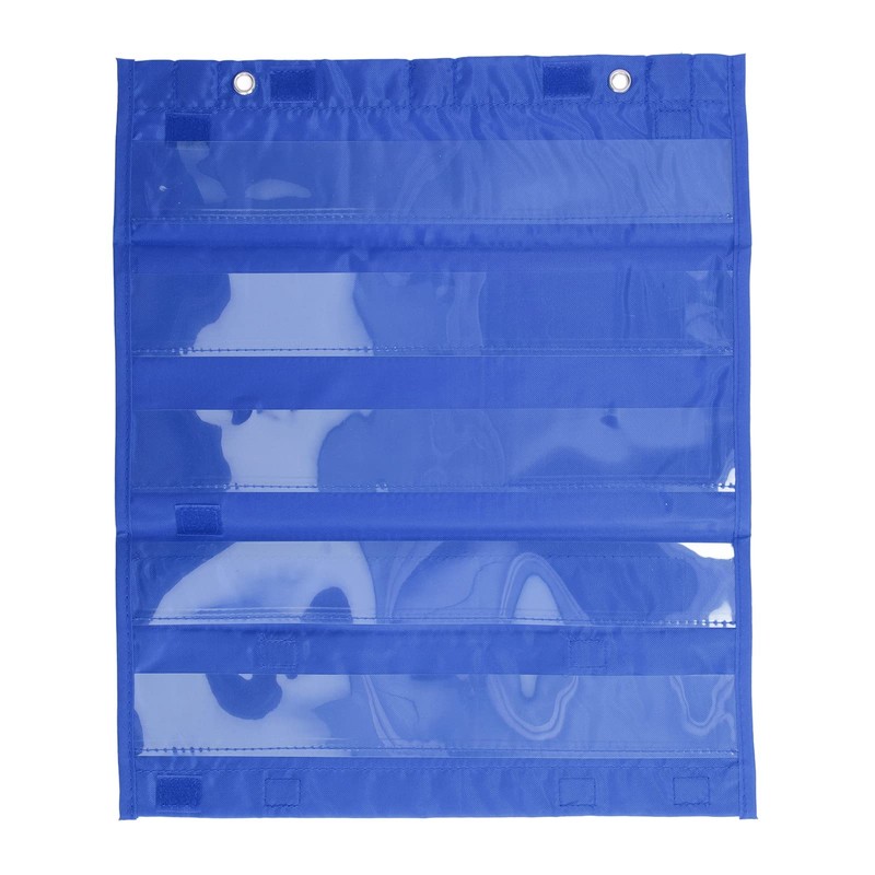 Magnetic Pocket Chart, Classroom Hanging Pocket Chart, 5 Rows Transparent