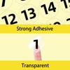 YEGAWEN 1 to 50 Consecutive Number Stickers, 2 inch Transparent