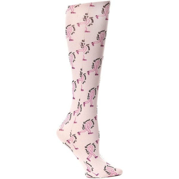 Celeste Stein Therapeutic Compression Socks, D'Feet Breast Cancer, 15-20 mmhg, 1 Pair