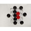 Pam Herbals Professional Carrom Board Game Crystal 8mm Coins, Set