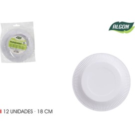 Algon 12 x 18cm Disposable Plates - Strong and Eco Friendly - Ideal for Parties, Events and Gatherings