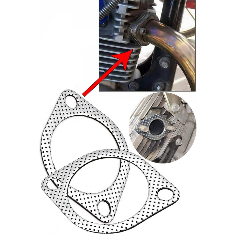 YFFSFDC Muffler Gasket, Turbo Gasket, Reinforced Ring, Exhaust Gasket, 2