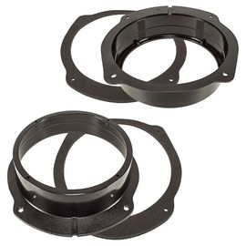 Tomzz Audio® 2814 005 Rings Speaker Adaptor for Fiat Stilo Bravo 2007 Front Door Black Plastic Holders for 165 mm DIN Speaker