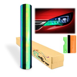 Free Tool Kit 12"x96" (1FT x 8FT) Chameleon Neo Dark Black Smoke Headlight Taillight Fog Light Side Marker Vinyl Tint Film Self Adhesive