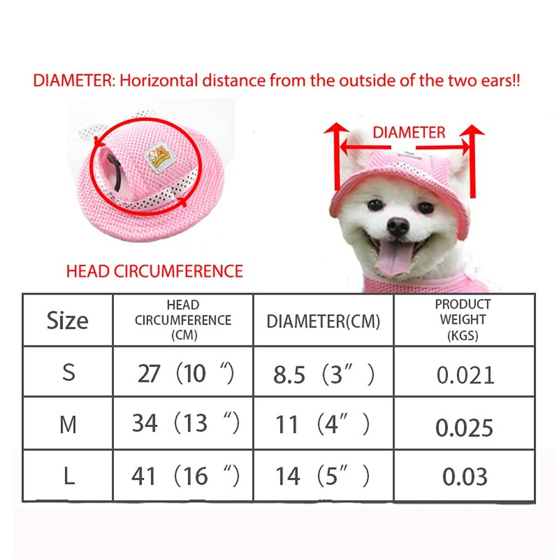 Leconpet Princess Pet Hat Dog Caps Hats with Neck Strap