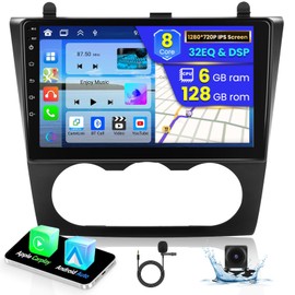 Manual A/C [8-Core 6+128G] Hikity Android 15 Car Stereo for Nissan Altima 2008-2012, 9" Touchscreen Radio GPS 5G WiFi Bluetooth Radio Mirror Link FM/RDS/32EQ/DSP SWC Backup Cam 59UI