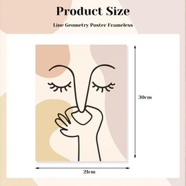 Calkkrer Boho Bathroom Wall Decor, Funny WC Prints on Canvas, Art Prints for Toilet and Bathroom, Humorous Wall Art for Guest WC or Bathroom, 21×30 cm