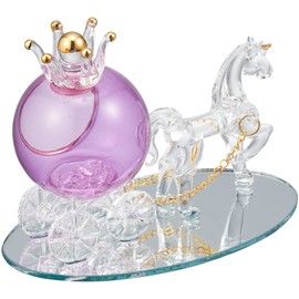 かわいい 手作り ガラス細工 桃色 馬車 CNSW54