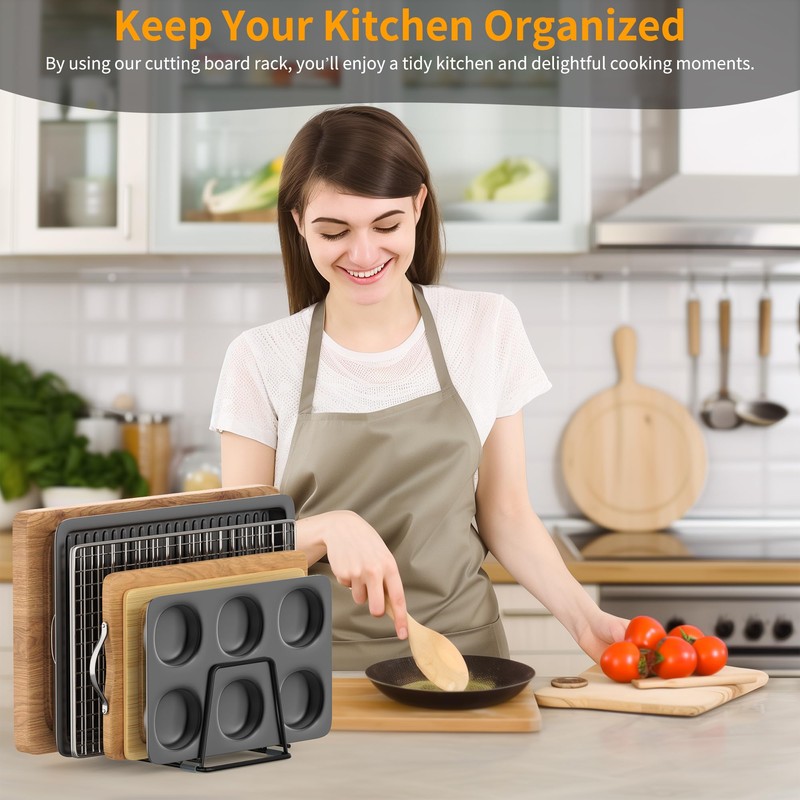 LAEMYFYRE Cutting Board Organizer Kitchen Organizer Rack for Cutting Board,