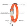 Black Breakaway Dog Collar with Bell, Reflective Puppy Collar Safety