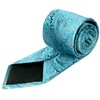Alizeal Paisley Men's Gradient Tie and Pocket Square Set, Turquoise