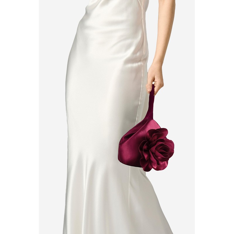 BABEYOND Clutch Purses for Women - Evening Bags Flower Satin
