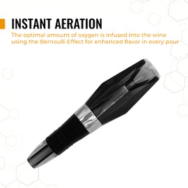 Cork Genius Dragonstone - Aireador de vino, boquilla de vertido sin goteo, decantador para mejorar el sabor