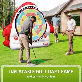 Tzsmat Inflatable Golf Game Set, Outdoor & Beach Golf, Party Darts and Indoor Darts for Backyard, Camping & Outdoor Parties – Ultimate Sports & Recreation Gear for Family