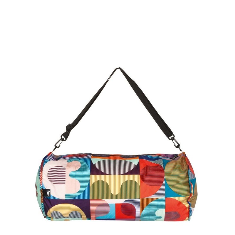 LOQI Metallic Weekender Reversible Bag, Matt Black, One Size